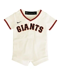 Nike Baby Boys and Girls Cream San Francisco Giants Home Replica Romper Jersey