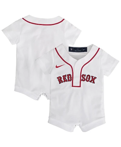 Nike Baby Boys and Girls White Boston Red Sox Home Replica Romper Jersey