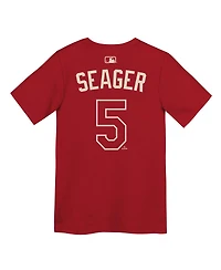 Nike Preschool Corey Seager Red Texas Rangers 2026 City Connect Name Number T-Shirt
