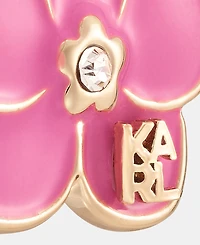 Karl Lagerfeld Paris Glass Stone Orchid Stud Earrings