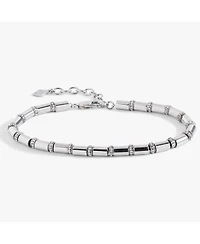 Alex and Ani Tube Bead and Crystal Chain Bracelet