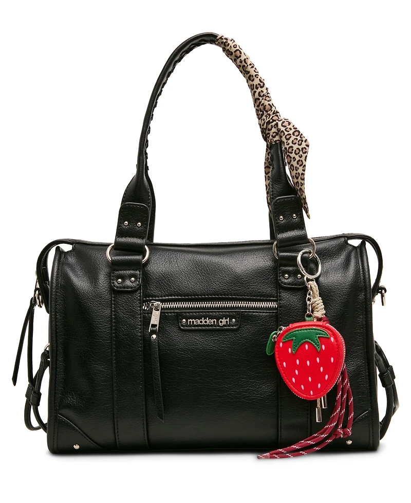 Madden Girl Vander Medium Scarf Detail Bowler Handbag
