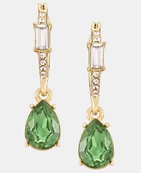 Givenchy Pear-Shape Crystal Charm Hoop Earrings