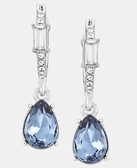 Givenchy Pear-Shape Crystal Charm Hoop Earrings