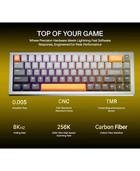 Uniqmag UQ68 High Precision Magnetic Switch Springless Rgb Gaming Keyboard for Pc, Mac
