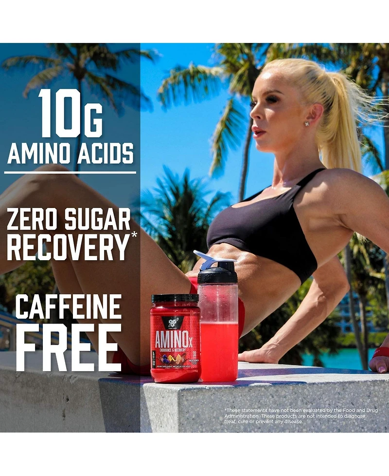 Bsn Amino X Muscle Recovery and Endurance Powder with BCAAs, 10 Grams of Amino Acids, Keto Friendly, Caffeine Free, Flavor: Watermelon, 30 servings