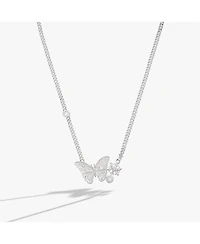 Alex and Ani Glass Butterfly Inline Necklace