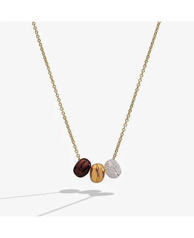 Alex and Ani Coffee Bean 'Happiness, Wealth, Health' Engraved Pendant Necklace