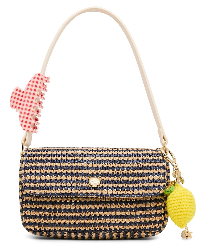 Madden Girl Alanna Straw Small Shoulder Handbag