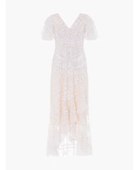 Needle & Thread Women's Anais Sequin Frill Ankle Gown