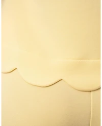 Cable & Gauge Women's Scallop Trim Top and Capri Pant Set