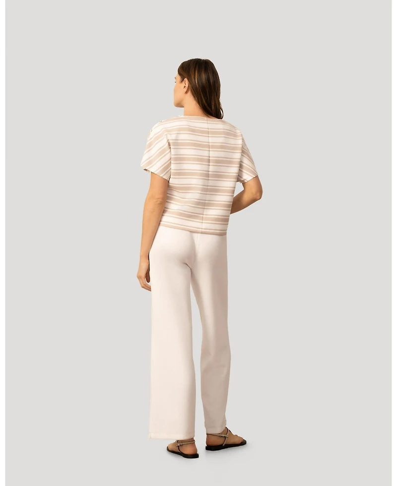 Cable & Gauge Women's Striped Modal Dolman Tee