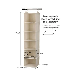 Household Essentials Cedarline 6 Shelf Hanging Closet Organizer