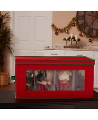 Household Essentials Holiday Figurine Storage Box, 8 Storage Compartments, Trim