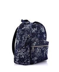 Pre-Owned Gucci Zip Front Pocket Backpack Camouflage Gg Denim