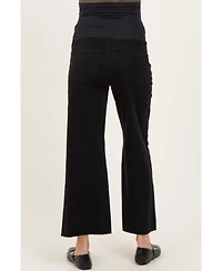 Pinkblush Maternity Raw Hem Crop Wide Leg Jeans