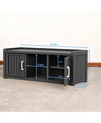 Clihome 120 Gallon Shoe Storage Cabinet with 3 Doors