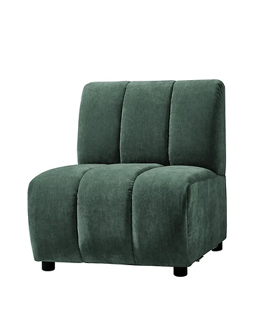 Hulala Home Shalon 28 inches Modern 1-Piece Chenille Channel Tufted Sofa