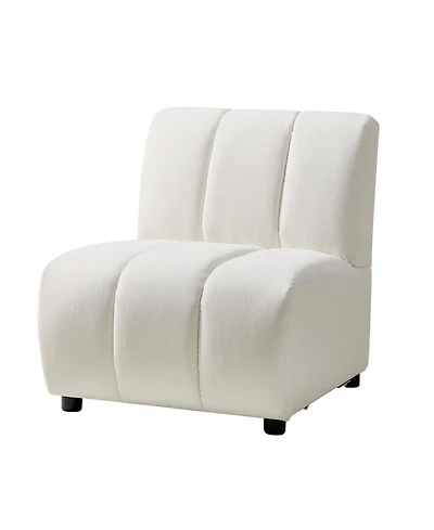 Hulala Home Shalon 28 inches Modern 1-Piece Chenille Channel Tufted Sofa