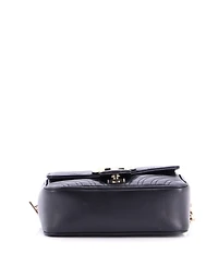 Pre-Owned Gucci Mini Gg Marmont Top Handle Chain Flap Bag Matelasse Leather