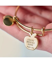 Alex and Ani Teacher 'Grow, Inspire, Love' Apple Charm Bangle