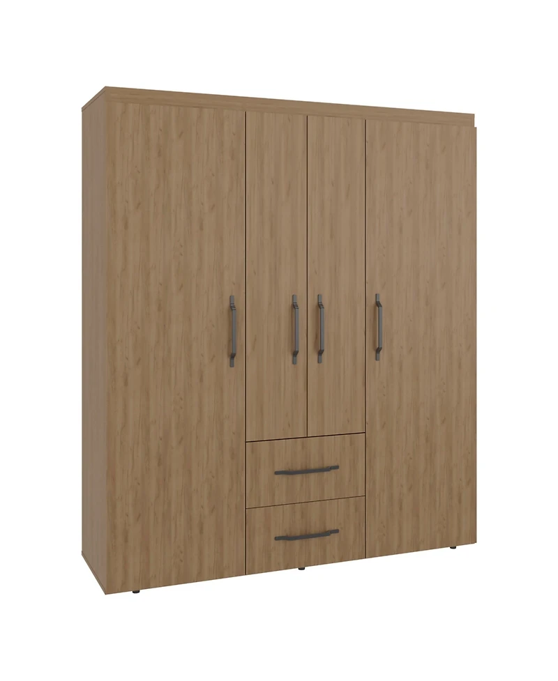 Fm Furniture Extremoduro 4-Door Wardrobe with Drawers and Shelves for Storage, Modern Design