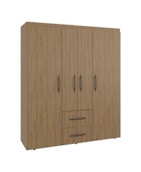 Fm Furniture Extremoduro 4-Door Wardrobe with Drawers and Shelves for Storage, Modern Design