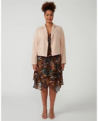 Estelle Plus Rosabella Faux Suede Notch Lapel Jacket