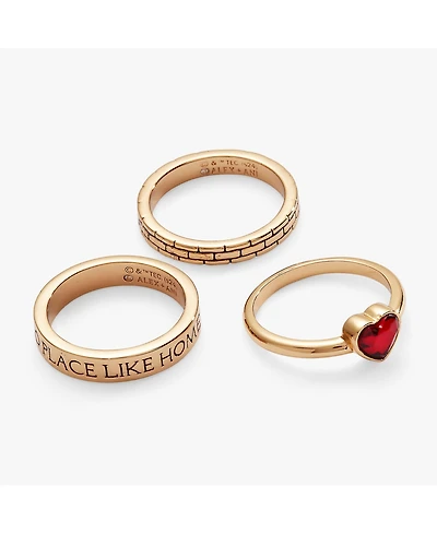 Alex and Ani The Wizard of Oz "There's No Place Like Home" Ring Set of 3