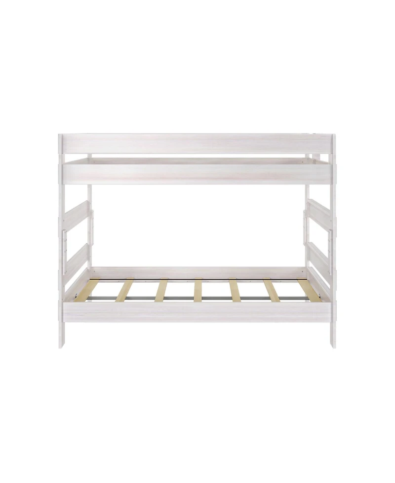 Max and Lily Farmhouse Bunk Bed for Kids Solid Wood