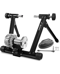 Sportneer Fluid Bike Trainer Stand with Auto Resistance and Noise Reduction, Wheels for Road Bikes