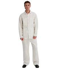Karl Lagerfeld Paris Men's Striped Four Pocket Shirt