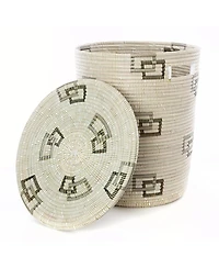 African Modern, Perfect Match Flat Lid Storage Basket