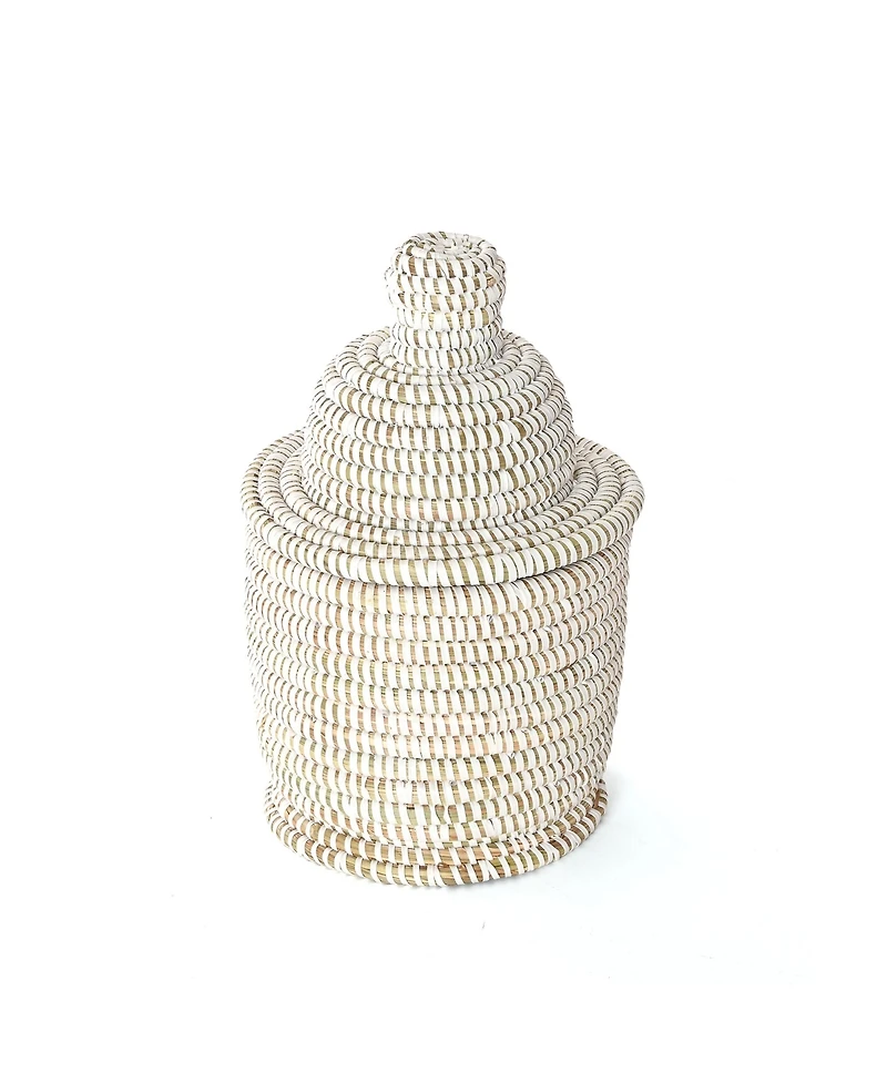 African Modern, Lidded Tower Basket