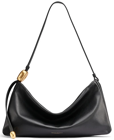 Donna Karan New York Velvet Leather Large Shoulder Bag