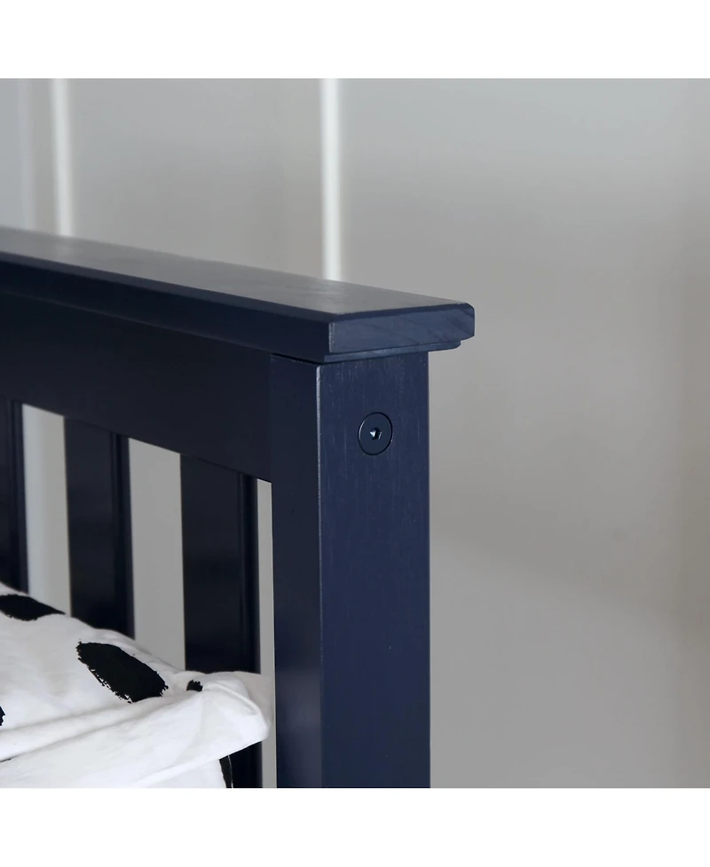 Max & Lily Bed Frame with Headboard, Solid Wood Platform for Kids