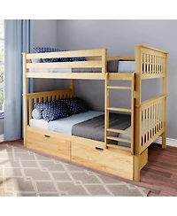 Max and Lily Full over Bunk Bed with Storage Drawers