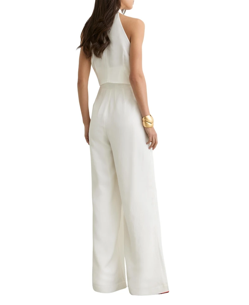 Reiss Women's Tie-Front Wide-Leg Jumpsuit