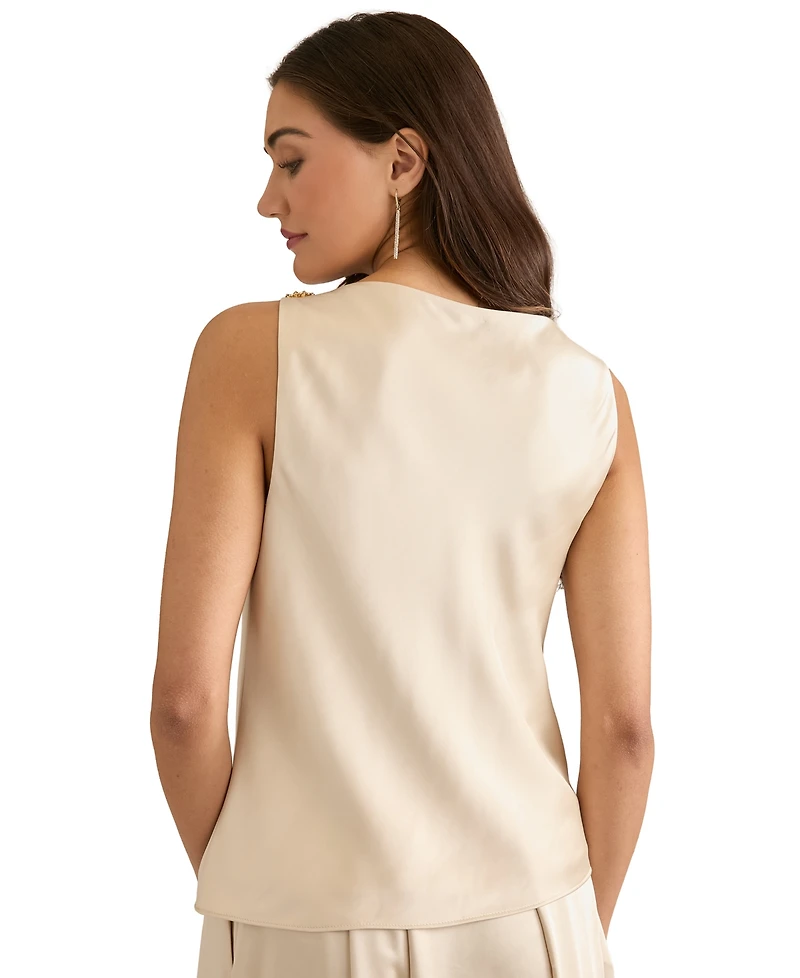 Muse Women's Asymmetric Neck Tank Top