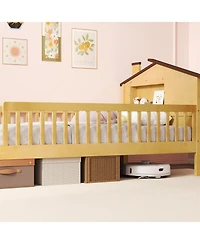 Slickblue Kids Montessori House Bed with Headboard and Storage Shelf