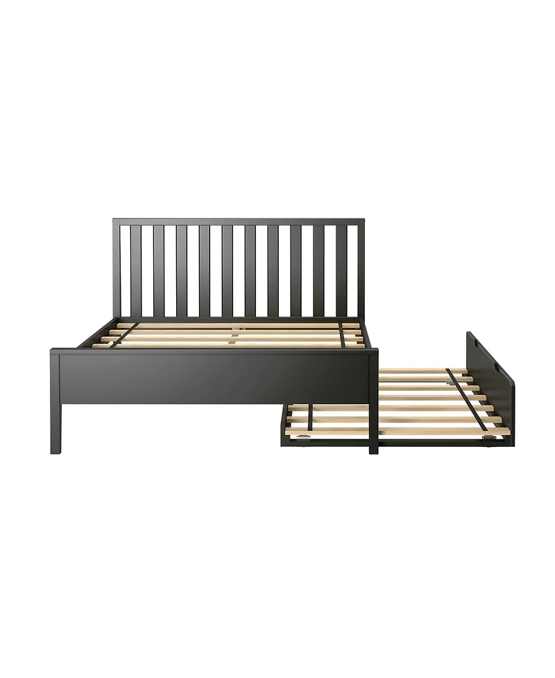 Max & Lily Scandinavian Full-Size Bed with Twin-Size Trundle