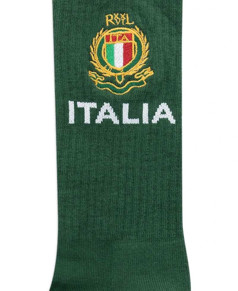 Polo Ralph Lauren Men's Embroidered Country Italia Crew Socks