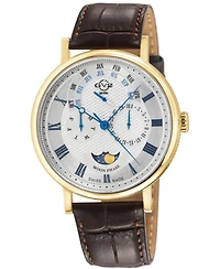 GV2 by Gevril Men's Maestro Swiss Quartz Italian Leather Strap Watch
