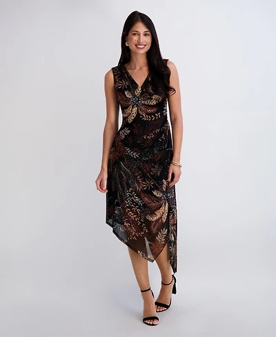 Kensie Women's Sleeveless V-Neck Midi Dress