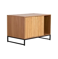 Sugift Cat Litter Box Enclosure Furniture 31.5 in Hidden Litter Box Cabinet with Scratch Pad