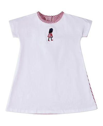 MeMoi Little Girls Striped Solid The Favorite Purse Cotton-Rich A-Line Dress