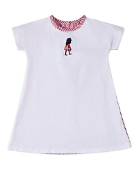 MeMoi Little Girls Striped Solid The Favorite Purse Cotton-Rich A-Line Dress