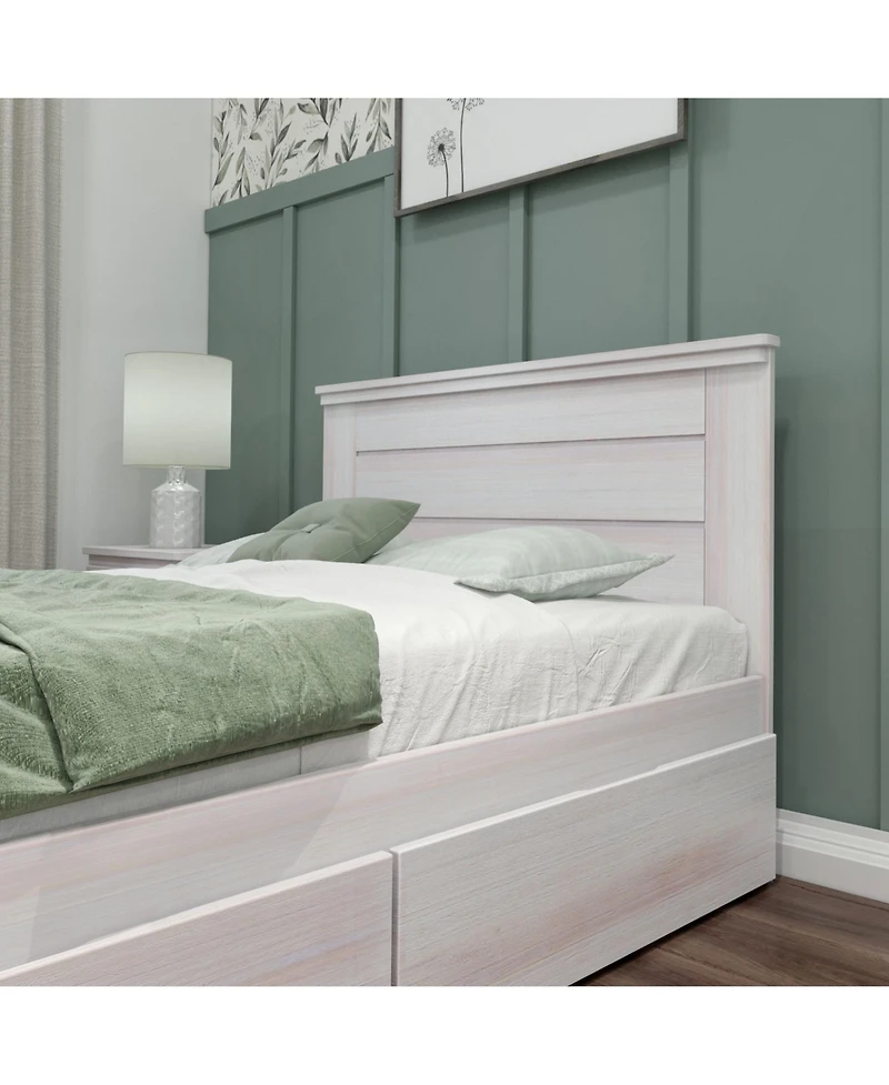 Max & Lily Full Bed Frame with Storage Drawers, Solid Wood Platform for Kids