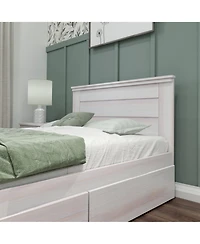 Max & Lily Full Bed Frame with Storage Drawers, Solid Wood Platform for Kids