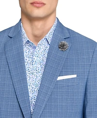 Con.Struct Men's Ceremony Satin Checkerboard Flower Lapel Pin, Created for Macy's